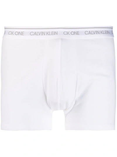 Calvin Klein Underwear Logo Fitted Boxers In White