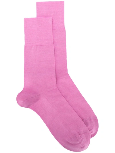 Falke Airport Pink Wool-blend Socks