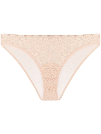 Hanro Luxury Moments Lace Briefs In Neutrals