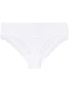 Hanro Luxury Moments Lace-back Hi-cut Brief In White