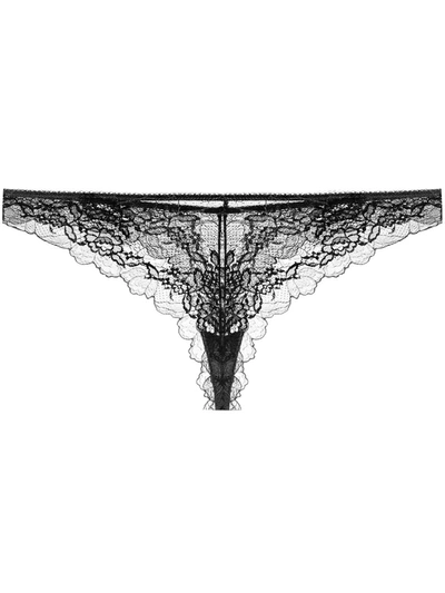 Wacoal Lace Perfection Tanga Thong In Grey