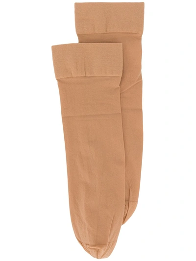 Wolford Individual 10 Ankle Socks In Neutrals