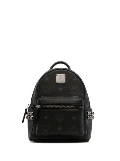 Mcm Micro Stark Stud-embellished Backpack In Black