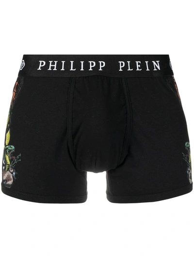 Philipp Plein Tatoo Logo-band Boxers In Black