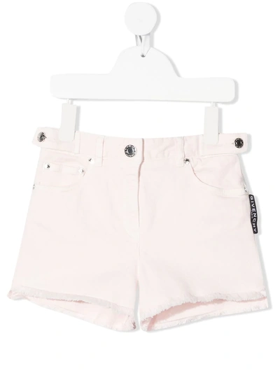 Givenchy Kids' 牛仔短裤 In Pink