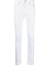Dondup Man George Skinny Jeans In White Bull Denim