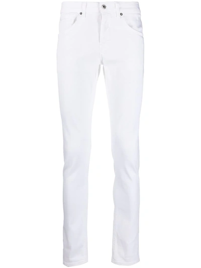 Dondup Man George Skinny Jeans In White Bull Denim