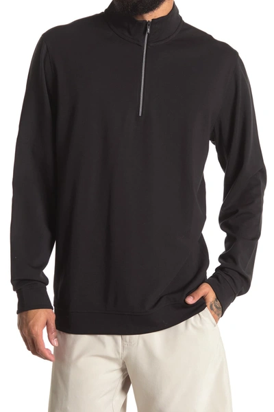 Adidas Golf Adipure Quarter Zip Pullover In Black