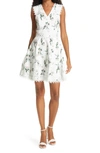 TED BAKER NOLLA FLORAL & LACE SKATER DRESS,5059353461087