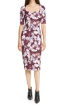 TED BAKER HEIKE PERGOLA FLORAL PRINT BODY-CON DRESS,5059353430229