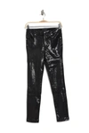 Rta Madrid High-waisted Lambskin Leather Skinny Pants In Black Scale