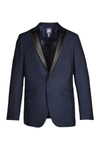 Savile Row Co Navy Peak Lapel Slim Fit Tuxedo Jacket In Navy