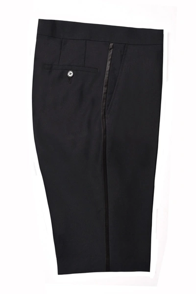 Savile Row Co Slim Fit Tuxedo Pants In Black