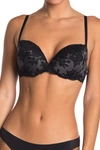 Cosabella Mesh Push-up Bra In Black/anth