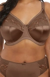 Elomi Cate Satin Underwire Bra In Pecan