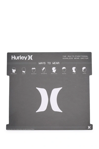 Hurley One And Only Patterned Gaiter Face Mask In Black/green