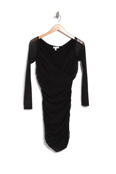 Abound Long Sleeve Mesh Dress In Black