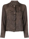SALVATORE SANTORO BUTTONED-UP LEATHER JACKET