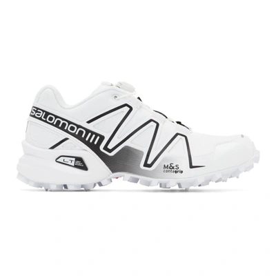 Salomon White Speedcross 3 Advanced Sneakers In Black + White
