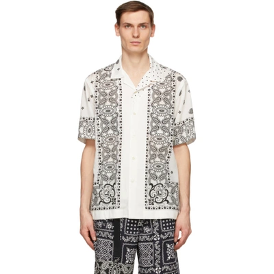 Sacai White Mix Print Archive Short Sleeve Shirt