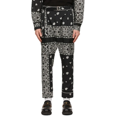 Sacai Black Archive Print Mix Trousers