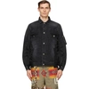 Sacai Black Paneled Denim Jacket