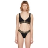 Versace Black Greca Border Triangle Bralette