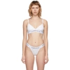 VERSACE WHITE LOGO TRIANGLE BRALETTE