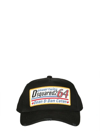 Dsquared2 Black Cotton Baseball Cap