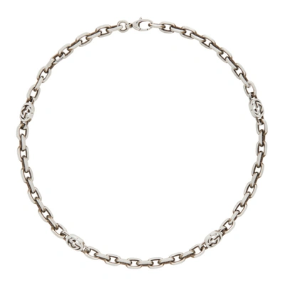 Gucci Silver Interlocking G Chain Necklace