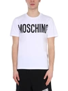 Moschino Cotton T-shirt With Logo Print In White