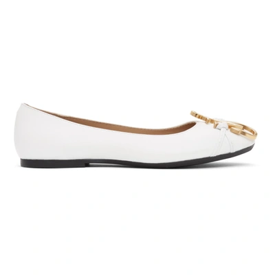 Jw Anderson Anchor-logo Detail Ballerina Shoes In White