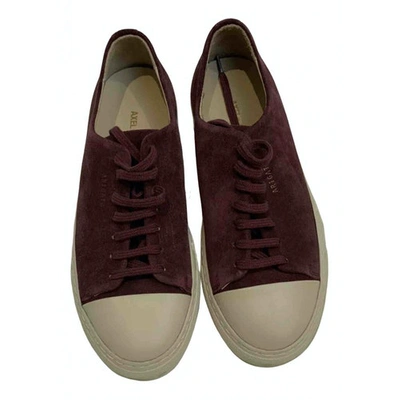 Pre-owned Axel Arigato Trainers In Burgundy