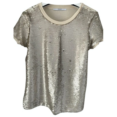 Pre-owned Guess Gold Viscose Top