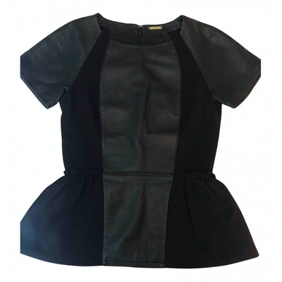 Pre-owned Rebecca Minkoff Leather Blouse In Black