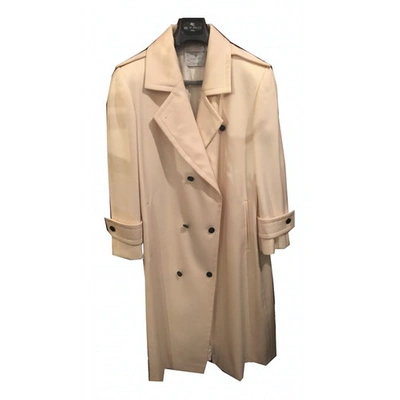 Pre-owned Etienne Aigner Wool Coat In White