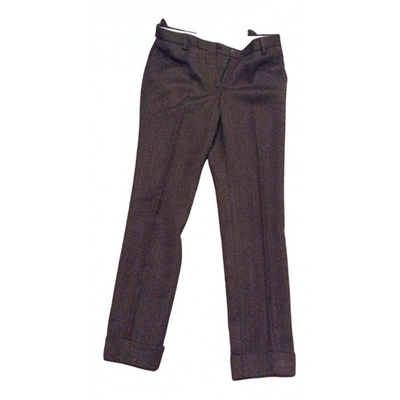 Pre-owned Paul Smith Wool Slim Pants In Brown