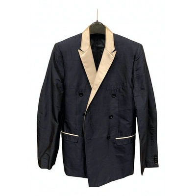 Pre-owned D&g Silk Suit In Navy