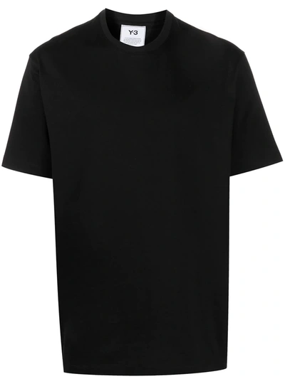 Y-3 Signature Three Stripe Print T-shirt In Black