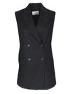 SPORTMAX DETROIT SLEEVELESS BLAZER IN BLACK