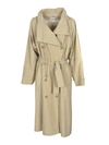KENZO DOUBLE-BREASTED TRENCH COAT IN BEIGE