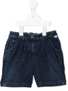 IL GUFO ELASTICATED DENIM SHORTS