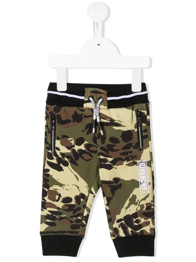 Givenchy Babies' Leopard-print Sweatpants In Green