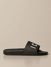 Dsquared2 10mm Icon Rubber Slides In Black