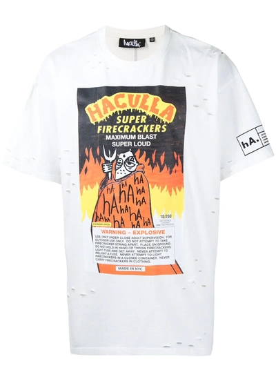 Haculla Firecracker Vintage T-shirt In White