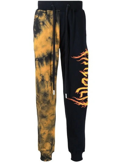 Haculla Tie-dye Print Track Pants In Black