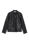 Missani Le Collezioni Lamb Leather Moto Jacket In Black