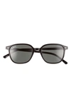 Ray Ban 51m Square Polarized Sunglasses In Black/ Black