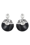 ALEXIS BITTAR CRUMPLED CRYSTAL STUDDED CLIP-ON EARRINGS,889519081522