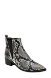 Marc Fisher Ltd Yale Pointed Bootie In Black White Snake Print